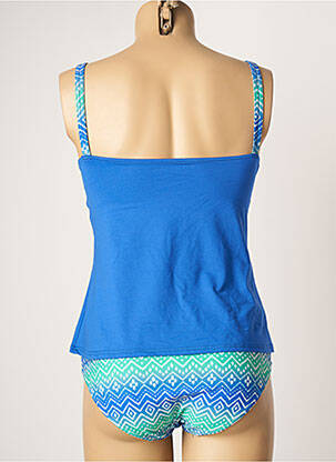 Tankini bretele elastice albastru PLAGE DU SUD femeie