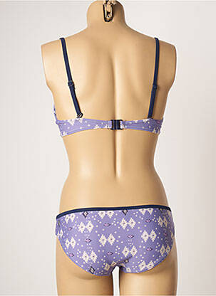 Costum de baie din două piese închidere cu agrafă top sutien push-up violet LULUCASTAGNETTE femeie