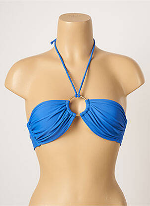 Sutien de costum de baie elasticitate top bentiță albastru SPICYJUNE femeie