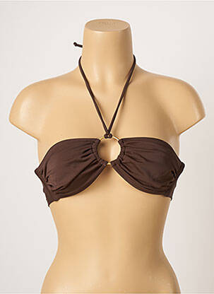 Sutien de costum de baie elasticitate top bentiță maro SPICYJUNE femeie