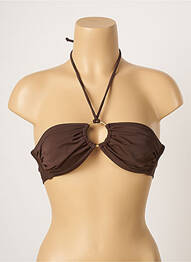 Sutien de costum de baie elasticitate top bentiță maro SPICYJUNE femeie