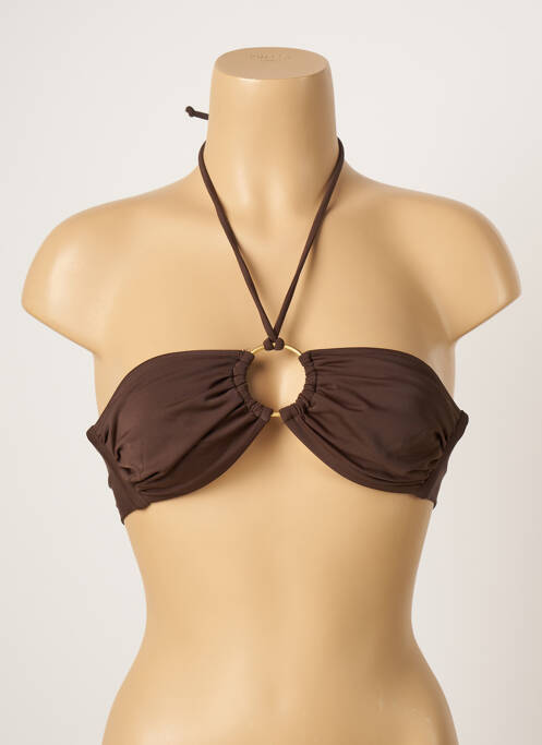 Sutien de costum de baie elasticitate top bentiță maro SPICYJUNE femme