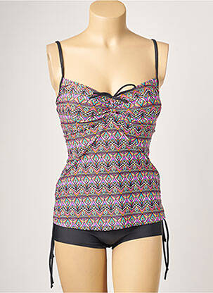 Tankini efect material satinat negru SUN PROJECT femeie