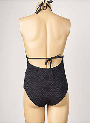 Costum de baie dintr-o singură piesă efect material satinat top sutien modelat negru DAG ADOM femeie
