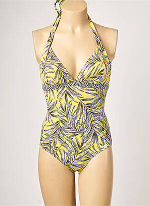 Costum de baie dintr-o singură piesă galben PLAGE DU SUD femeie