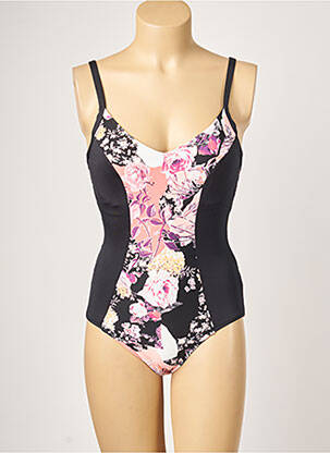 Costum de baie dintr-o singură piesă efect material satinat top triunghiuri negru SEAFOLLY femeie