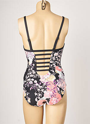 Costum de baie dintr-o singură piesă efect material satinat top triunghiuri negru SEAFOLLY femeie