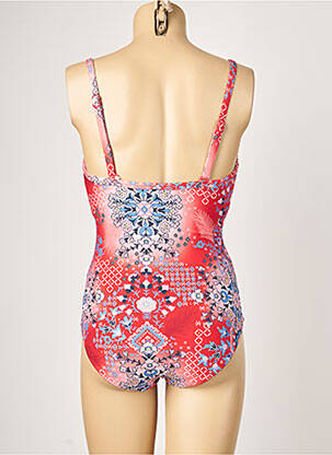 Costum de baie dintr-o singură piesă imprimeu fantezie top triunghiuri roșu SEAFOLLY femeie
