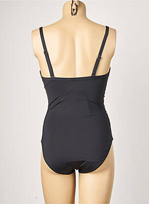Costum de baie dintr-o singură piesă efect material satinat top sutien modelat negru MOONTIDE femeie