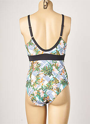 Costum de baie dintr-o singură piesă efect material satinat top sutien modelat verde MOONTIDE femeie