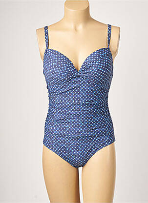 Costum de baie dintr-o singură piesă imprimeu fantezie top sutien modelat albastru MOONTIDE femeie
