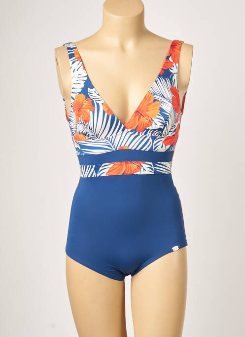 Costum de baie dintr-o singură piesă albastru PLAGE DU SUD femeie