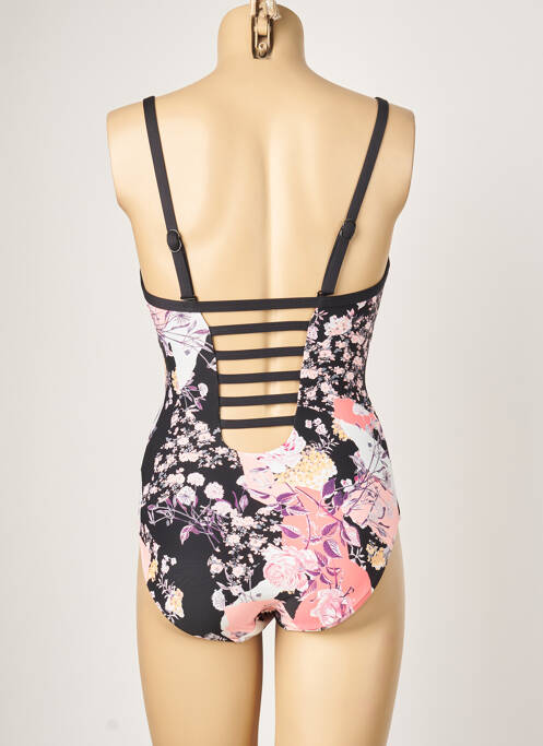 Costum de baie dintr-o singură piesă efect material satinat top triunghiuri negru SEAFOLLY femme