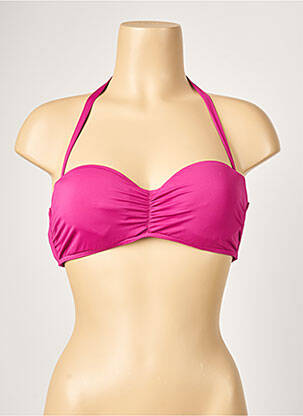 Sutien de costum de baie închidere cu legături de legat top sutien modelat violet KIWI femeie