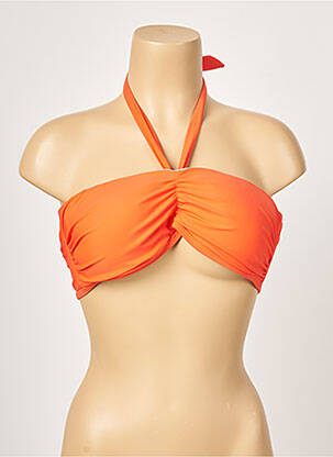 Sutien de costum de baie închidere cu legături de legat top sutien modelat portocalie MOONTIDE femeie