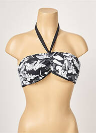 Sutien de costum de baie închidere cu legături de legat top sutien modelat negru MOONTIDE femeie