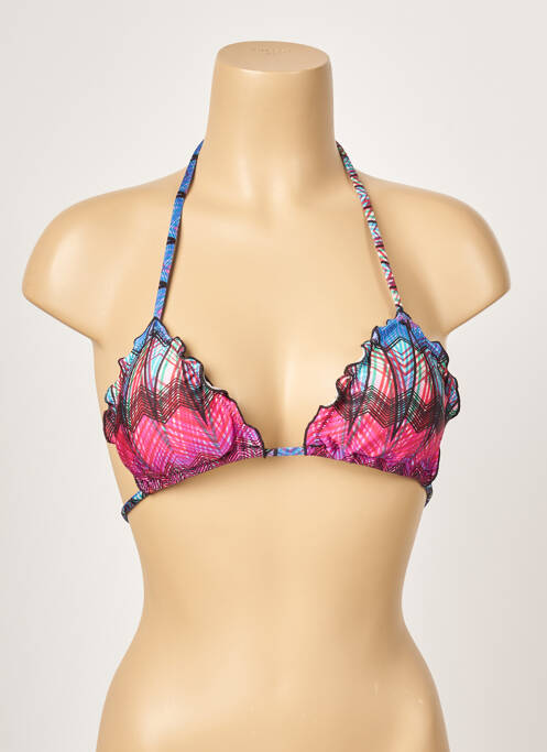 Sutien de costum de baie închidere cu legături de legat top sutien modelat roz RIO DE SOL femme