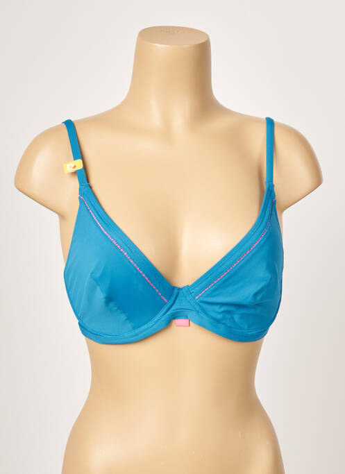 Sutien de costum de baie sutien cupe întregi cu decolteu înalt sutien cupe întregi cu decolteu înalt albastru CHERRY BEACH femme