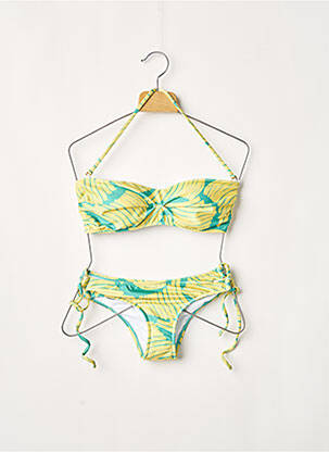 Costum de baie din două piese elasticitate top sutien modelat galben RIO DE SOL femeie
