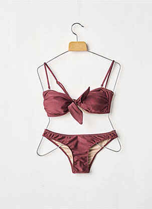 Costum de baie din două piese elasticitate top sutien modelat maro RIO DE SOL femeie