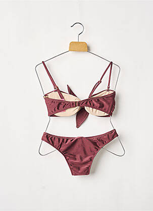 Costum de baie din două piese elasticitate top sutien modelat maro RIO DE SOL femeie