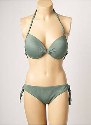 Costum de baie din două piese elasticitate top sutien push-up verde DAG ADOM femeie