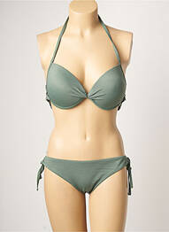 Costum de baie din două piese elasticitate top sutien push-up verde DAG ADOM femeie