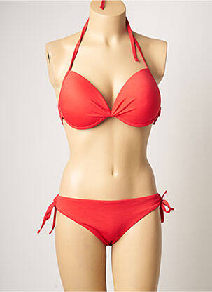 Costum de baie din două piese elasticitate top sutien push-up roșu DAG ADOM femeie