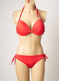 Costum de baie din două piese elasticitate top sutien push-up roșu DAG ADOM femeie