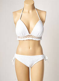 Costum de baie din două piese elasticitate top sutien modelat alb DAG ADOM femeie
