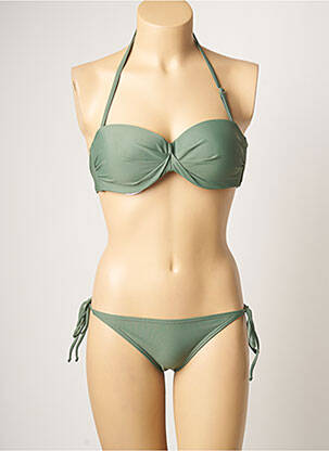 Costum de baie din două piese elasticitate top sutien modelat verde DAG ADOM femeie