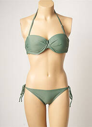 Costum de baie din două piese elasticitate top sutien modelat verde DAG ADOM femeie
