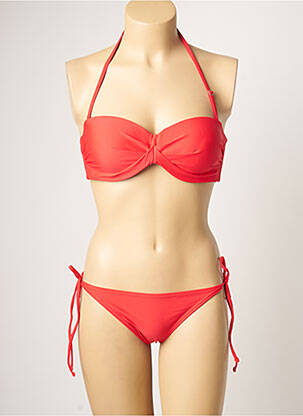 Costum de baie din două piese elasticitate top sutien modelat roșu DAG ADOM femeie
