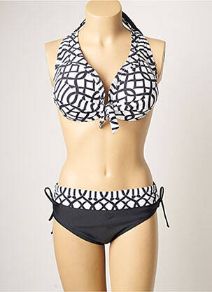 Costum de baie din două piese elasticitate top sutien modelat negru DAG ADOM femeie