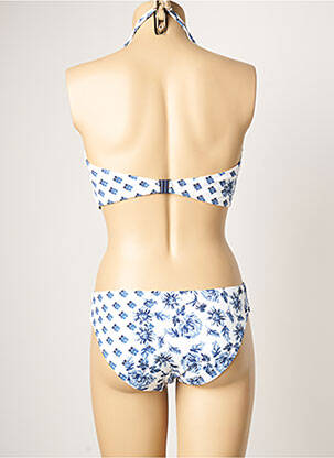 Costum de baie din două piese elasticitate top sutien modelat albastru TESSY femeie