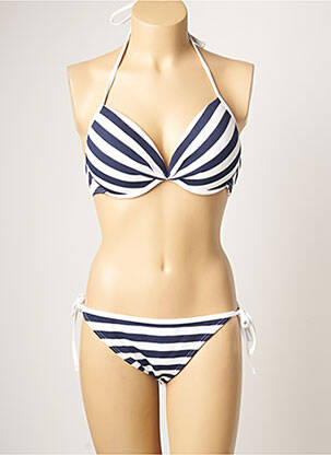 Costum de baie din două piese elasticitate top sutien modelat albastru DAG ADOM femeie