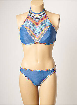 Costum de baie din două piese elasticitate albastru SUN PLAYA femeie