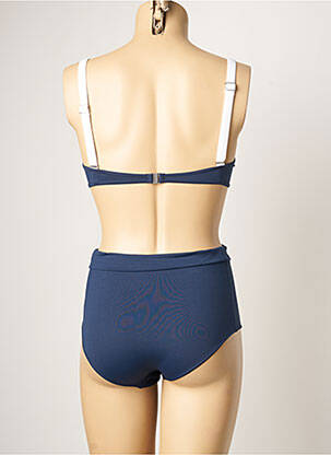 Costum de baie din două piese elasticitate sutien cupe întregi cu decolteu înalt albastru SUN PLAYA femme