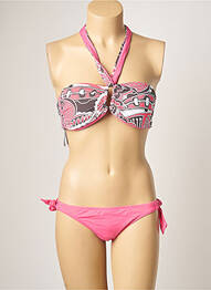 Costum de baie din două piese elasticitate top sutien modelat roz MOONTIDE femme