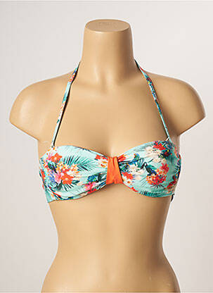 Sutien de costum de baie elasticitate top bentiță albastru LIVIA femme