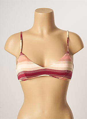 Sutien de costum de baie elasticitate top triunghiuri roșu KIWI femeie