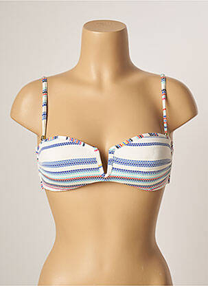 Sutien de costum de baie elasticitate top sutien modelat alb KIWI femeie