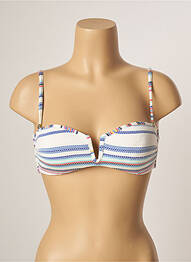 Sutien de costum de baie elasticitate top sutien modelat alb KIWI femme