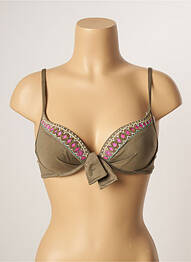 Sutien de costum de baie elasticitate top sutien modelat verde LIVIA femeie