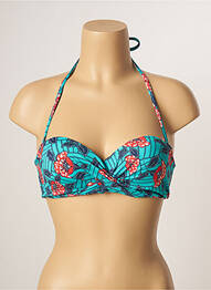 Sutien de costum de baie elasticitate sutien balconet cu decolteu înalt albastru PLAGE DU SUD femme