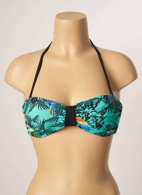 Sutien de costum de baie elasticitate top triunghiuri albastru LIVIA femme