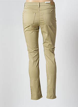 Pantalon slim țesătură poplin mărime normală verde KANOPE femeie