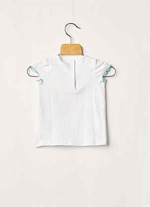Tricou elasticitate mâneci scurte alb 3 POMMES fată