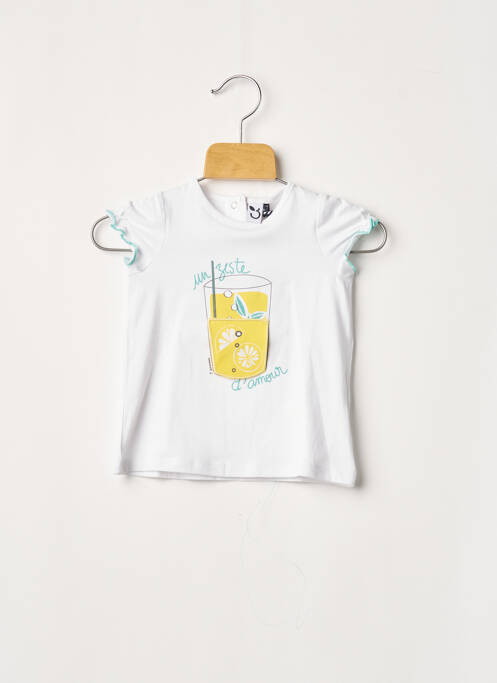 Tricou alb 3 POMMES fată