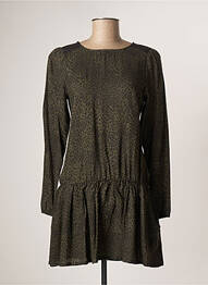 Rochie midi guler rotund mâneci lungi verde BECKARO fille
